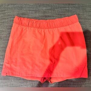 The North Face Orange Nylon Pull On Skort Large